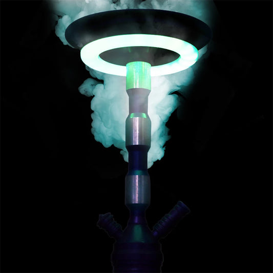 Colorful LED Hookah Lights Magnet Adsorption Ring Lamp Atmosphere Light Dimmable with Remote Control Rechargeable Lamp Kit